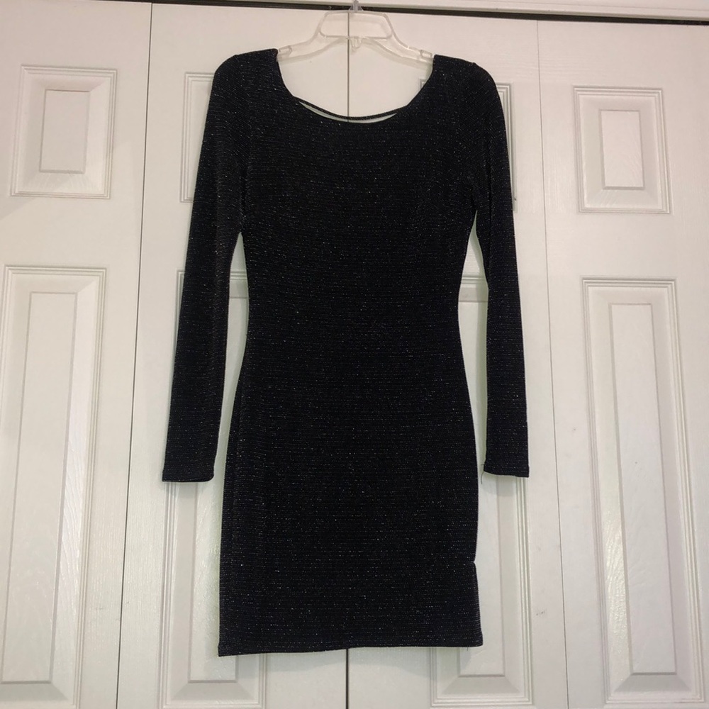 Rainbow sparkly black Dress
